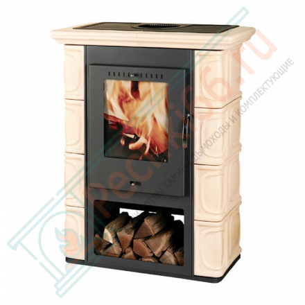 Печь-камин Borgholm keramik, Слоновая кость (Thorma) до 165 м3