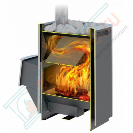 Печь для бани Сибирь-20 ЛРК Панорама (2.0) с Т/О (Теплодар)