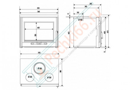 Каминная топка Tertio 55 (Supra) 7 кВт