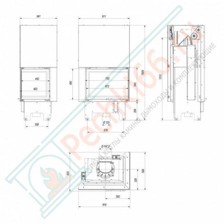 Стальная топка VNP/700/480 (Kratki)