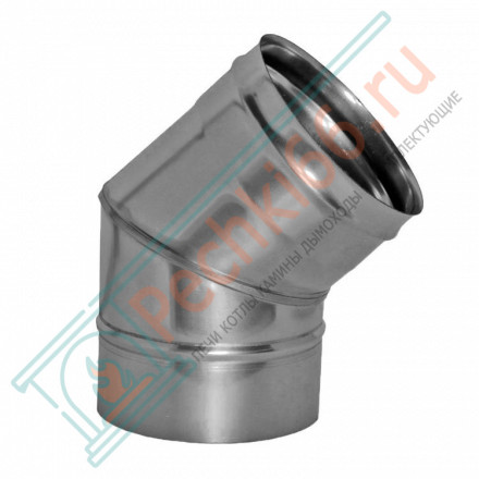 Отвод 45° без изол (НЕРЖ-321/0,5) d-250 (Дымок-Lux)