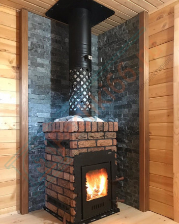 Дровяная банная печь Grill'D Retro Short (Камень колотый 20 кг)