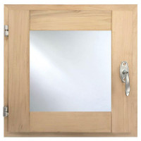 Окно для бани 500х500 мм, ольха, стеклопакет