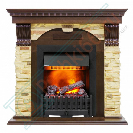 Электрокаминокомплект Dublin - Темный дуб / Сланец с очагом Danville Black FB2