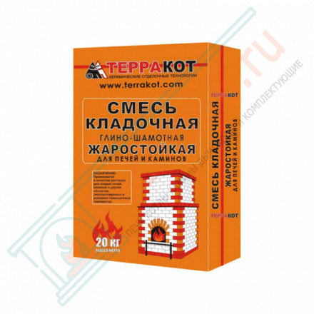 Смесь кладочная сухая "Терракот" Глино-шамотная, 20 кг (Терракот)