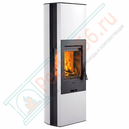 Печь-камин 35, со стеклянной дверцей, цвет белый (Contura)