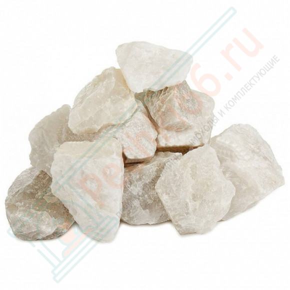 Камень для бани Кварц белый колотый 10 кг (Россия) в Тюмени
