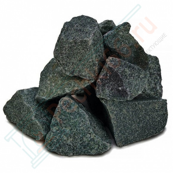 Камень для бани Пироксенит "Черный принц" колотый средний, м/р Хакасия (коробка), 10 кг в Тюмени
