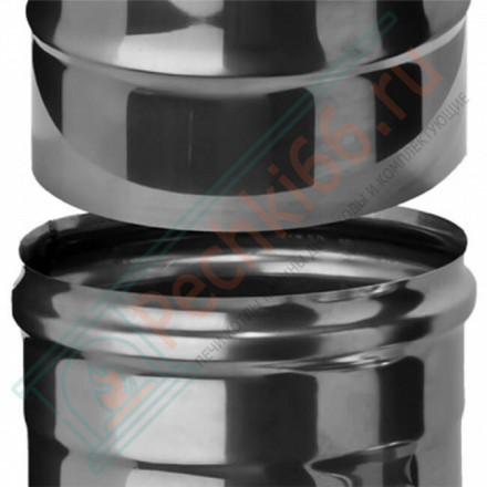 Дымоход L=1м (НЕРЖ-430/1.0) d-115 (Ferrum HF Plus)