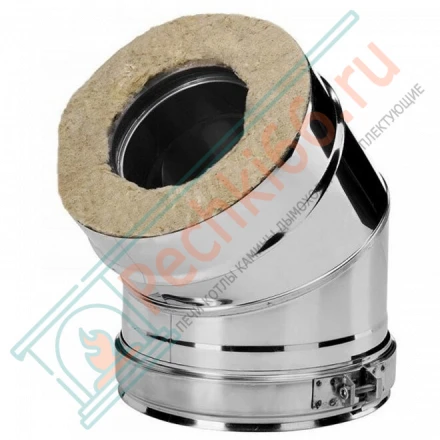 Отвод 45° V50R с изол (AISI-310S/0,8-ОЦИНК-RAL/0,5) d-180/280 (Вулкан-Cerablanket)